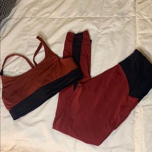 Lululemon Burnt Red Set